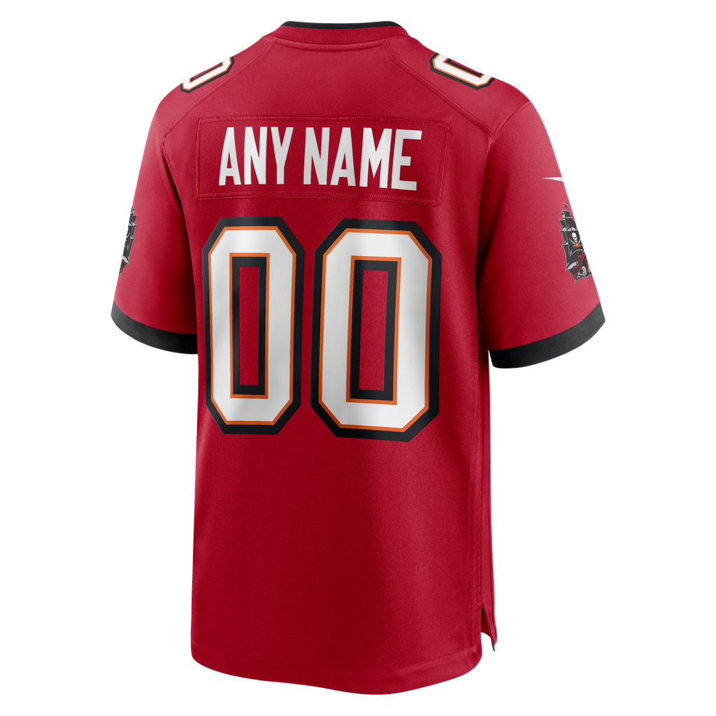 Men's Nike Red Tampa Bay Buccaneers Team Custom Game Jersey Official NFL Team Apparel Football Fan Gear