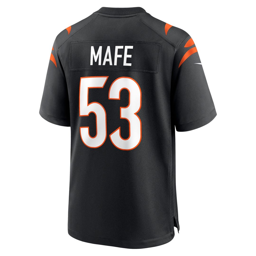 Boye Mafe Cincinnati Bengals Nike Team Game Jersey - Black Official NFL Team Apparel Football Fan Gear
