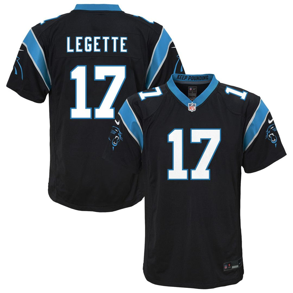 Xavier Legette Carolina Panthers Nike Youth Team Game Jersey - Black Official NFL Team Apparel Football Fan Gear