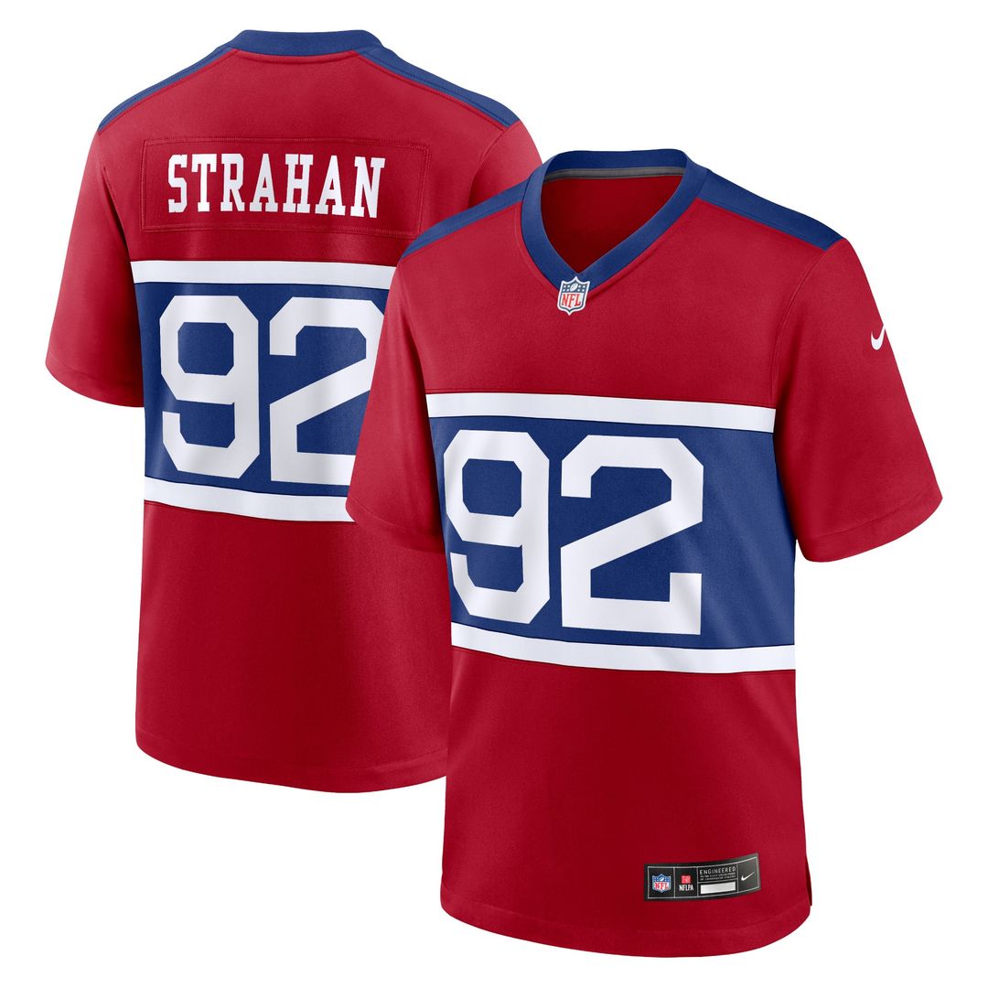 Michael Strahan New York Giants Nike Alternate Retired Player Game Jersey - Century Red Official NFL Team Apparel Football Fan Gear