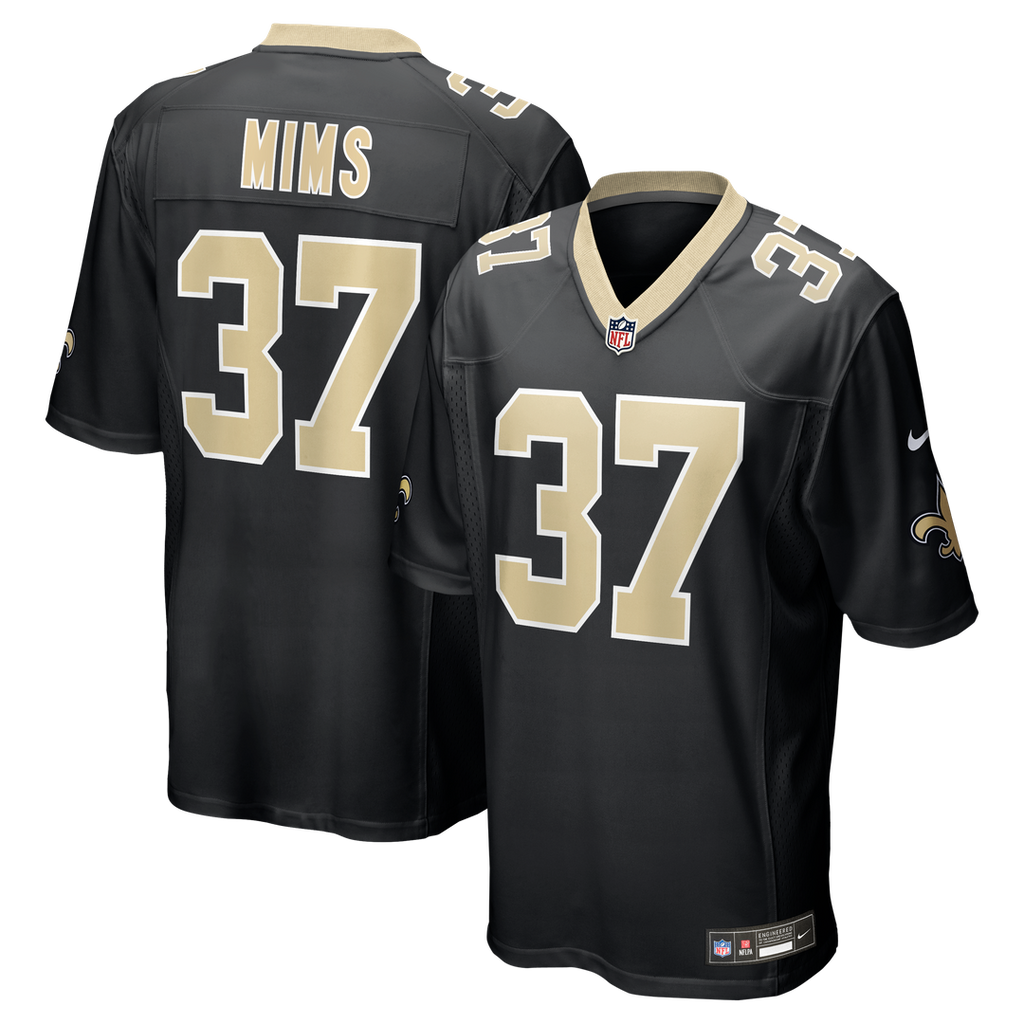 Jordan Mims New Orleans Saints Nike Team Game Jersey - Black Official NFL Team Apparel Football Fan Gear
