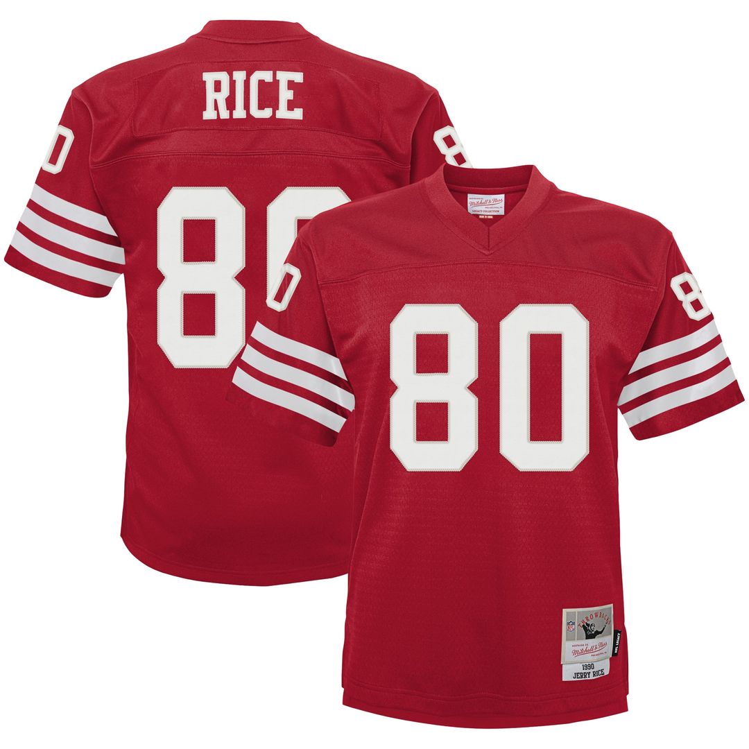 Jerry Rice San Francisco 49ers Mitchell & Ness Toddler 1990 Retired Legacy Jersey - Scarlet Official NFL Team Apparel Football Fan Gear