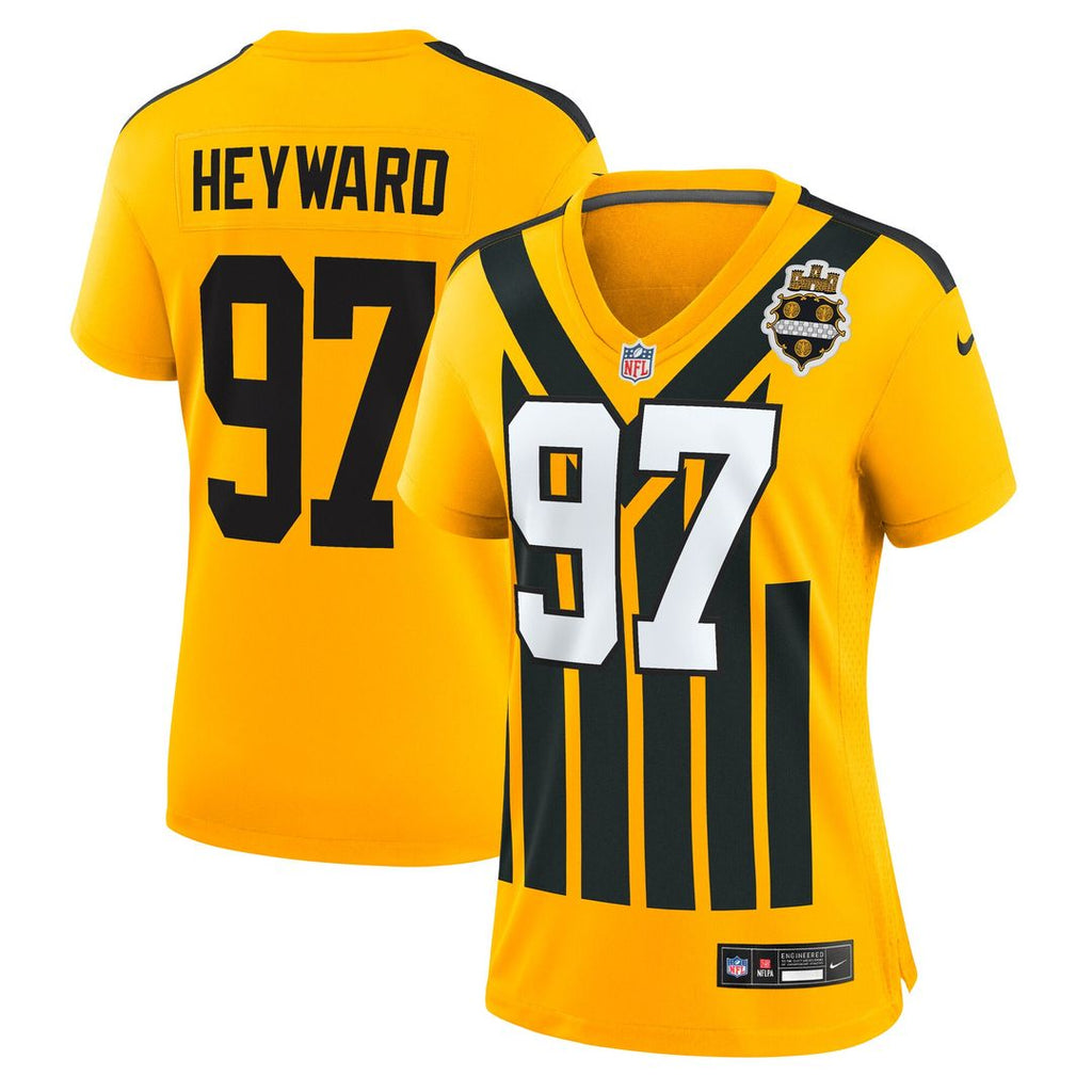 Cameron Heyward Pittsburgh Steelers Nike Women's Alternate 1933 Throwback Game Jersey - Gold Official NFL Team Apparel Football Fan Gear
