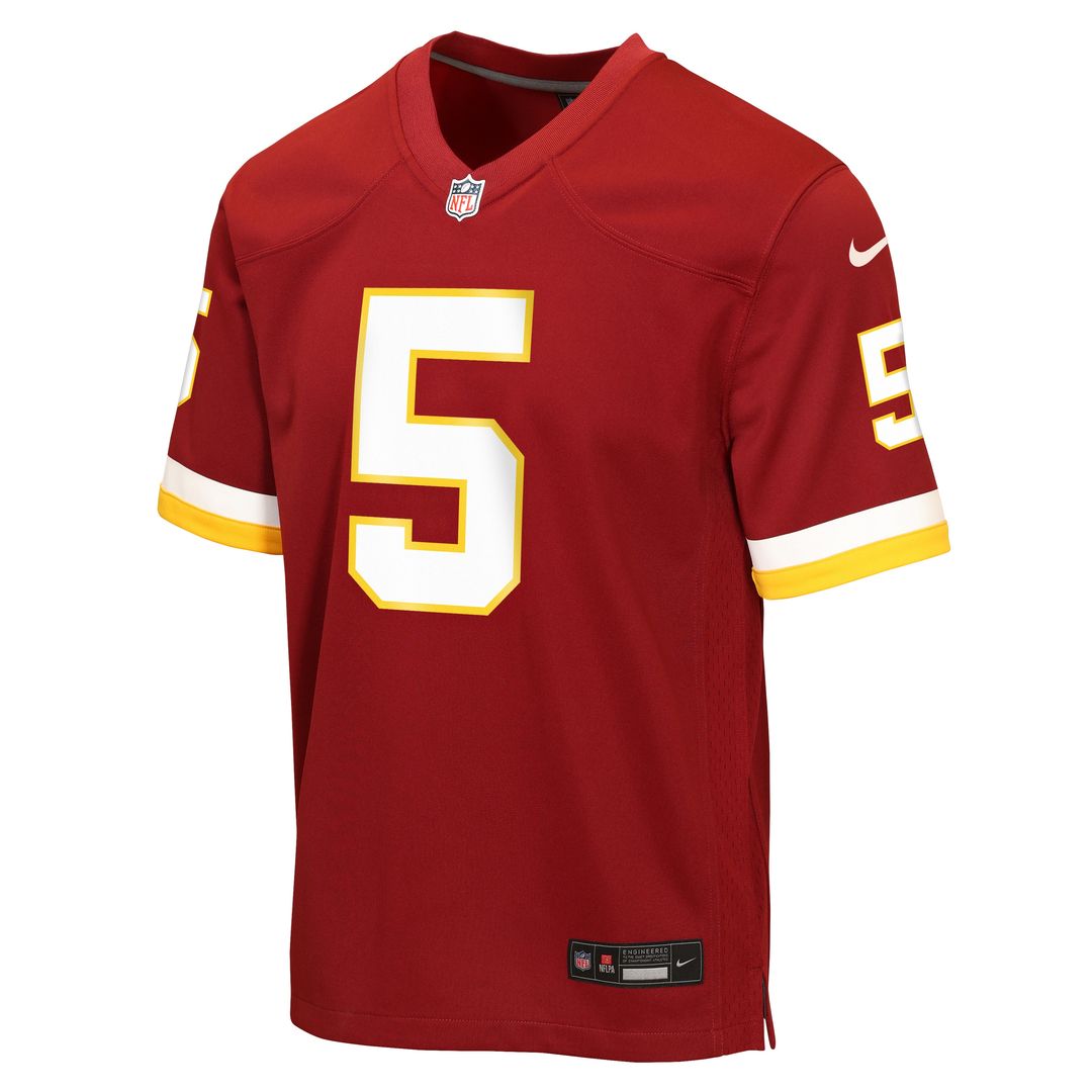 Jayden Daniels Washington Commanders Nike Youth Game Jersey - Burgundy Official NFL Team Apparel Football Fan Gear