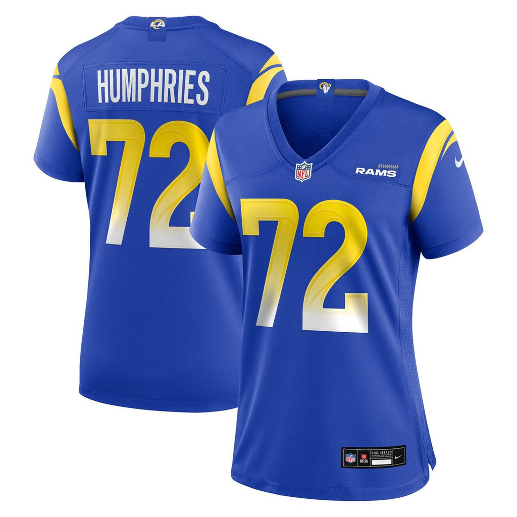 D.J. Humphries Los Angeles Rams Nike Women's Team Game Jersey - Royal Official NFL Team Apparel Football Fan Gear