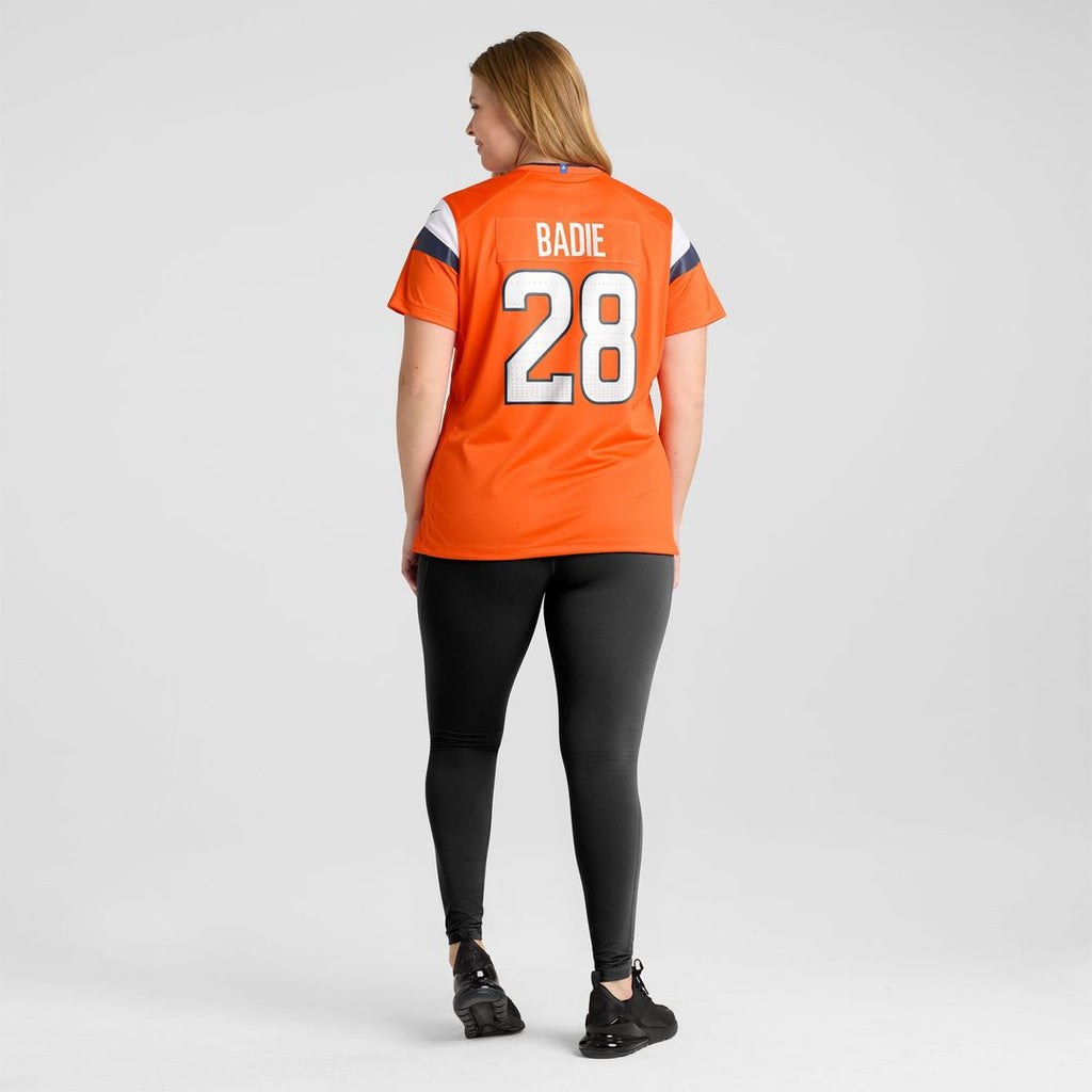 Tyler Badie Denver Broncos Nike Women's Team Game Jersey - Orange Official NFL Team Apparel Football Fan Gear