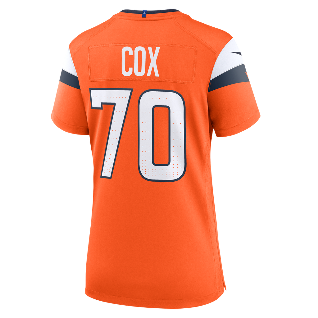 Marques Cox Denver Broncos Nike Women's Team Game Jersey - Orange Official NFL Team Apparel Football Fan Gear