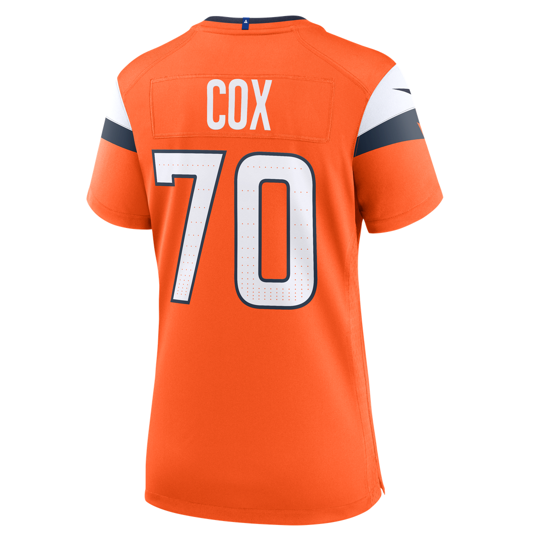 Marques Cox Denver Broncos Nike Women's Team Game Jersey - Orange Official NFL Team Apparel Football Fan Gear