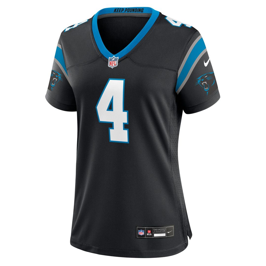 Tetairoa McMillan Carolina Panthers Nike Women's Team Game Jersey - Black Official NFL Team Apparel Football Fan Gear