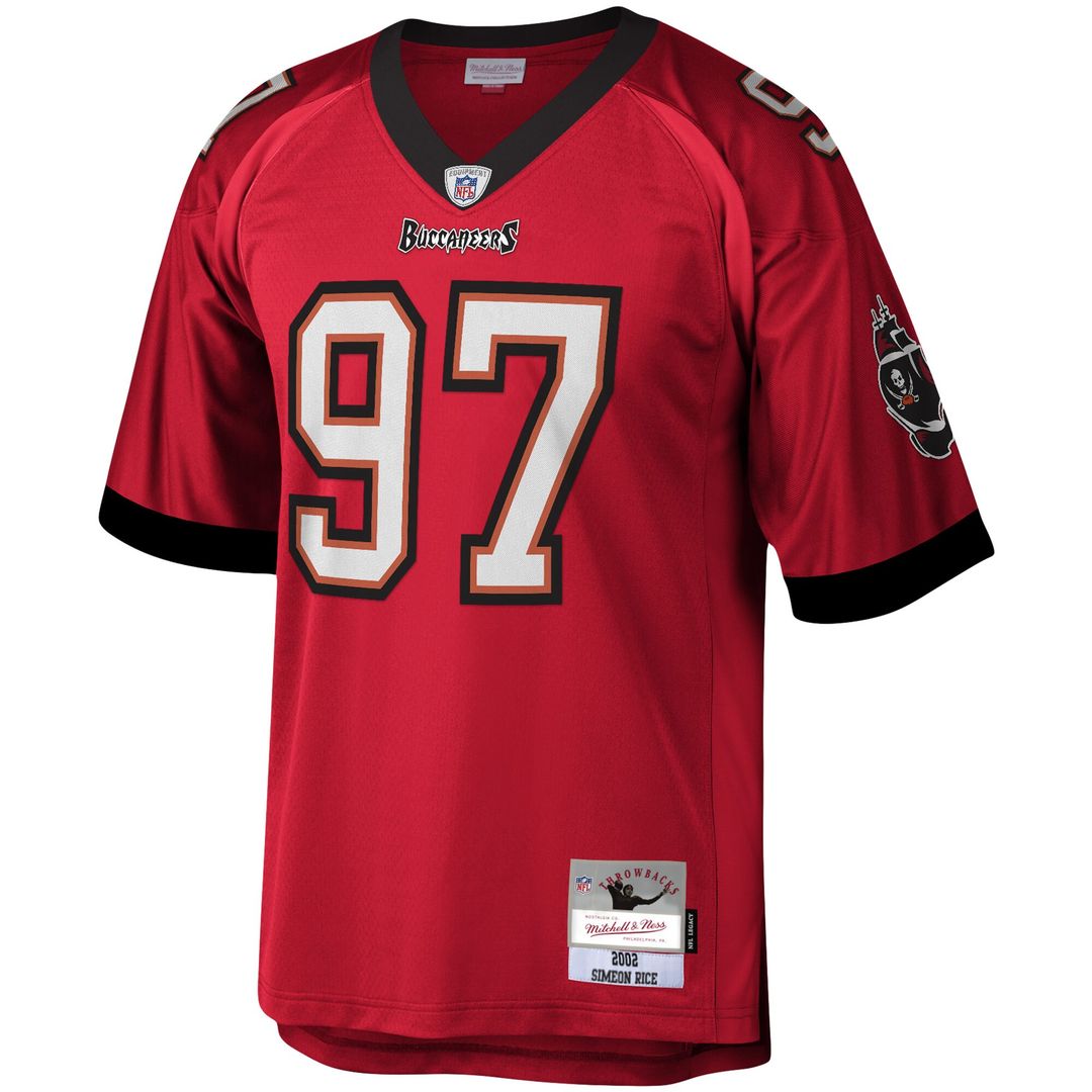 Simeon Rice Tampa Bay Buccaneers Mitchell & Ness Legacy Replica Jersey - Red Official NFL Team Apparel Football Fan Gear
