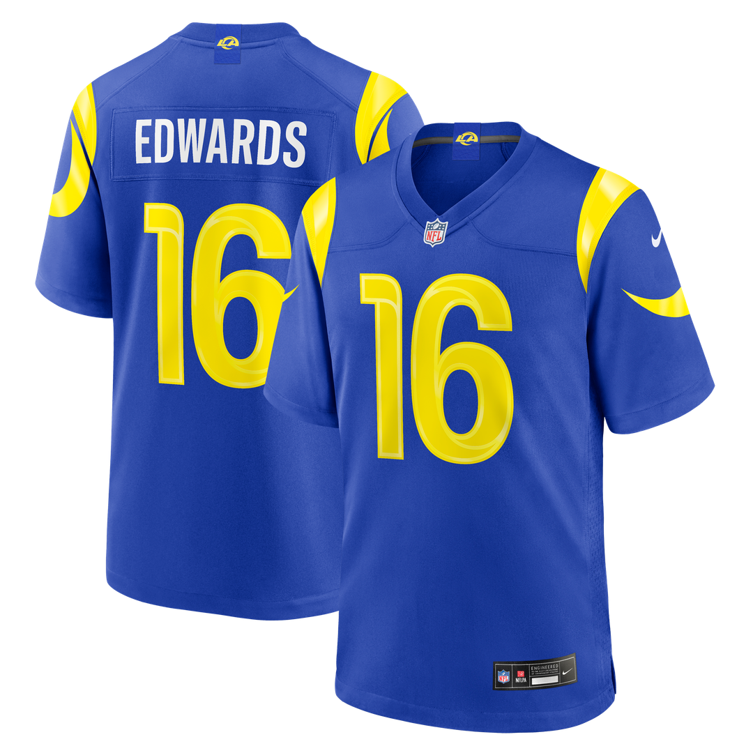Tru Edwards Los Angeles Rams Nike Team Game Jersey - Royal Official NFL Team Apparel Football Fan Gear