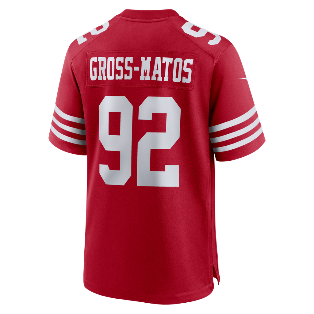 Yetur Gross-Matos San Francisco 49ers Nike Team Game Jersey - Scarlet Official NFL Team Apparel Football Fan Gear
