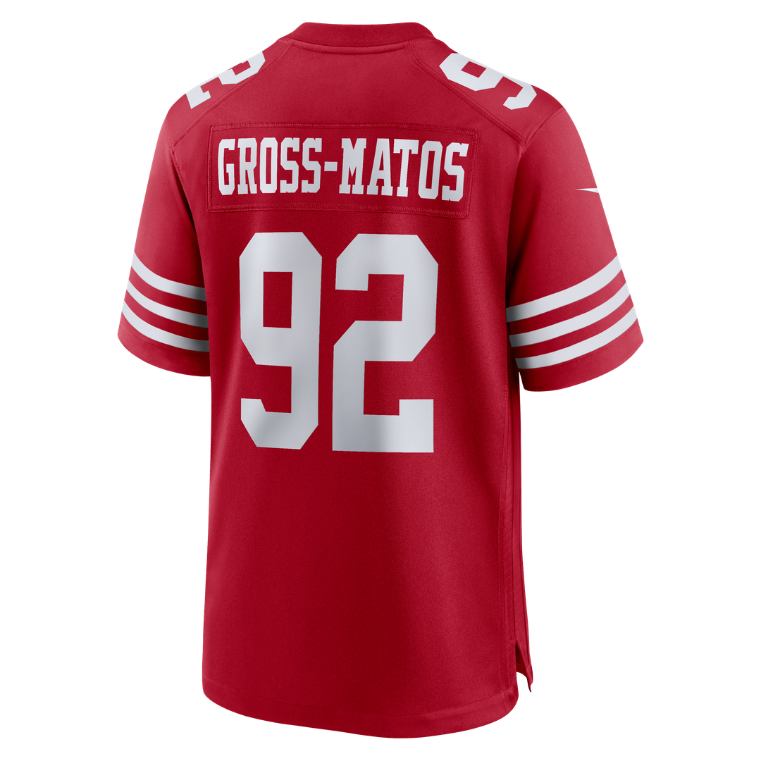 Yetur Gross-Matos San Francisco 49ers Nike Team Game Jersey - Scarlet Official NFL Team Apparel Football Fan Gear