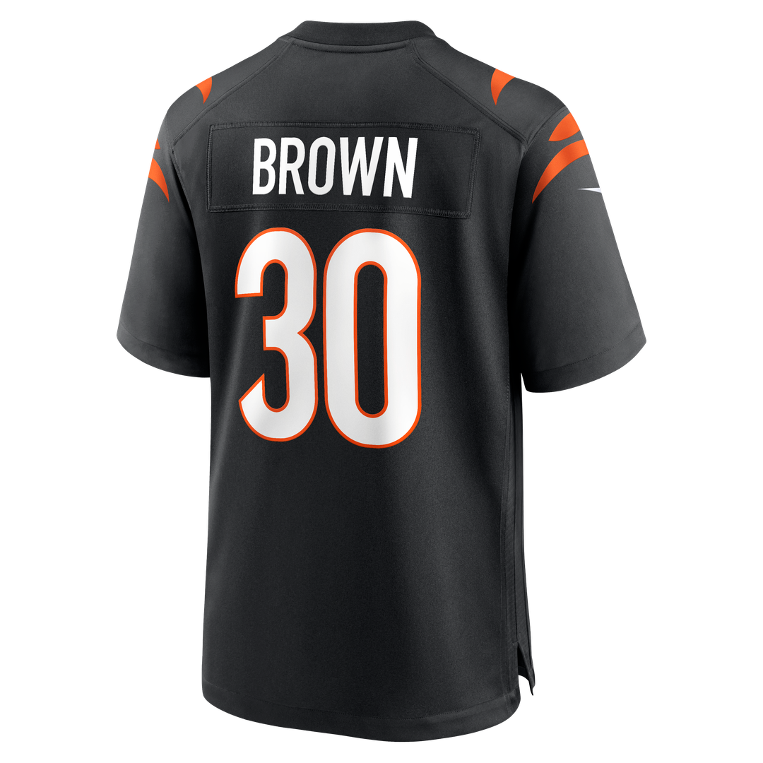 Chase Brown Cincinnati Bengals Nike Team Game Jersey - Black Official NFL Team Apparel Football Fan Gear