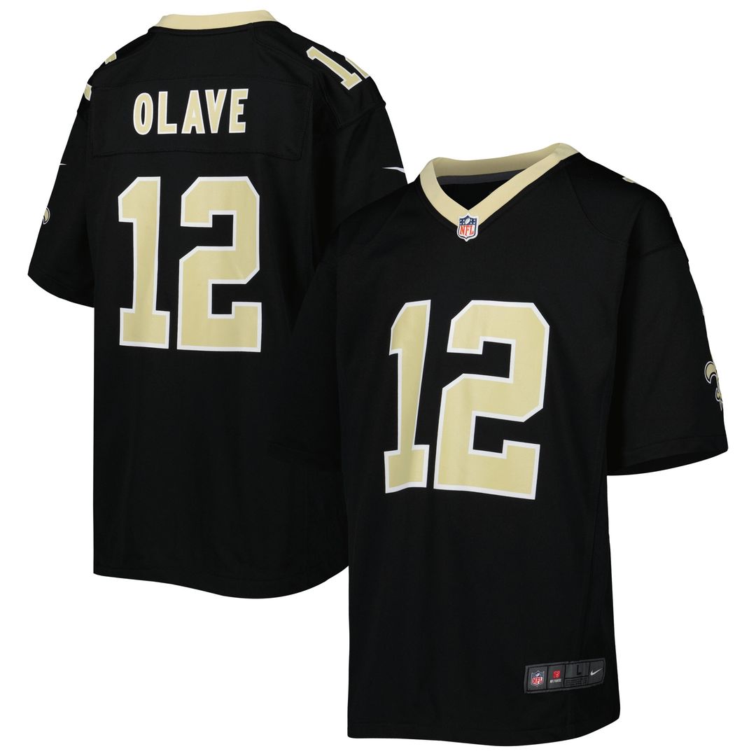 Chris Olave New Orleans Saints Nike Youth Game Jersey - Black Official NFL Team Apparel Football Fan Gear