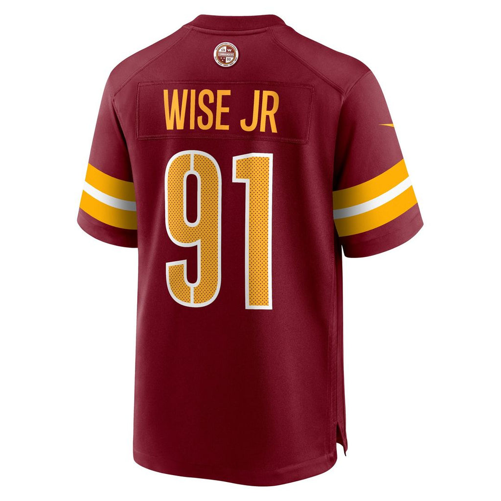 Deatrich Wise Jr. Washington Commanders Nike Team Game Jersey - Burgundy Official NFL Team Apparel Football Fan Gear