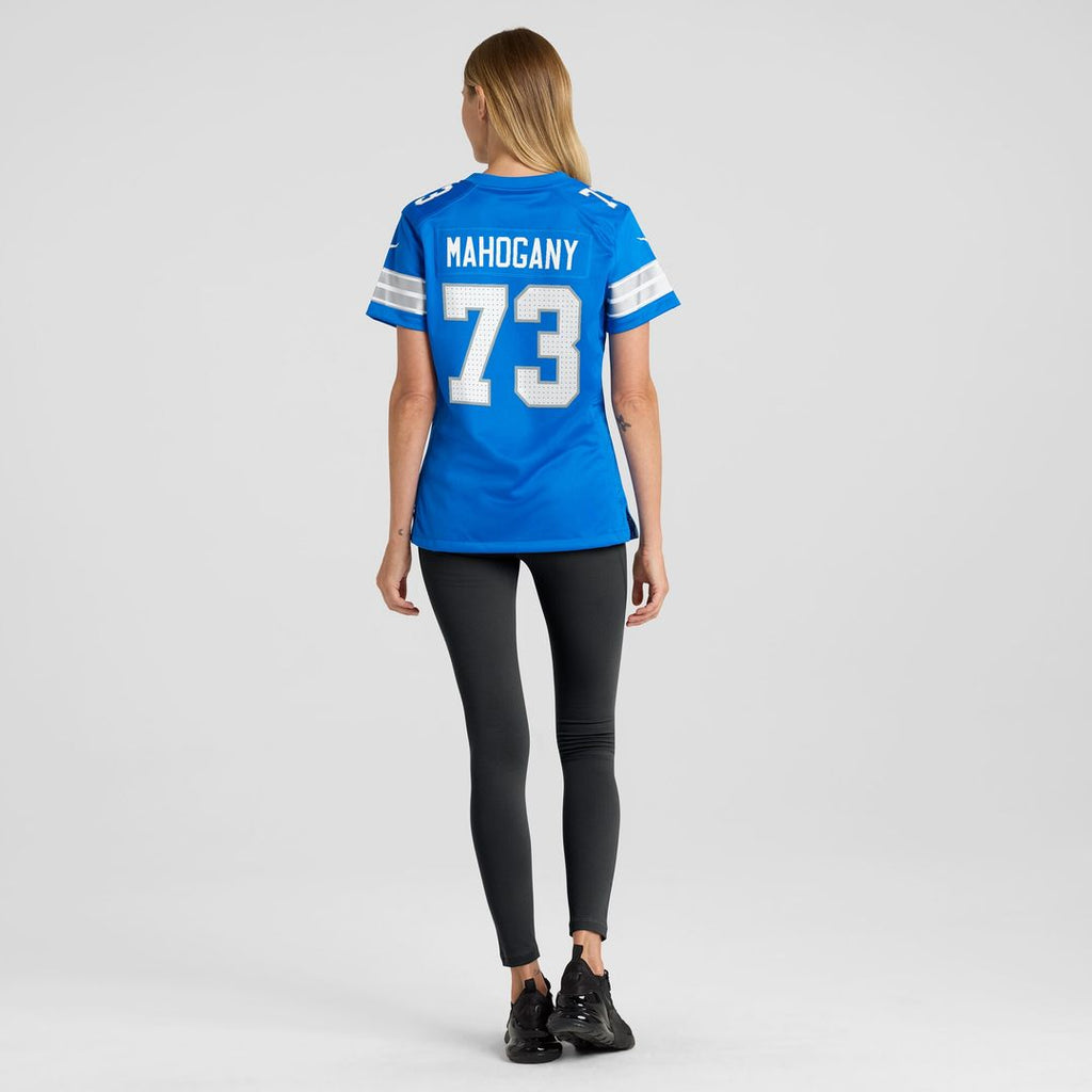 Christian Mahogany Detroit Lions Nike Women's Team Game Jersey - Blue Official NFL Team Apparel Football Fan Gear