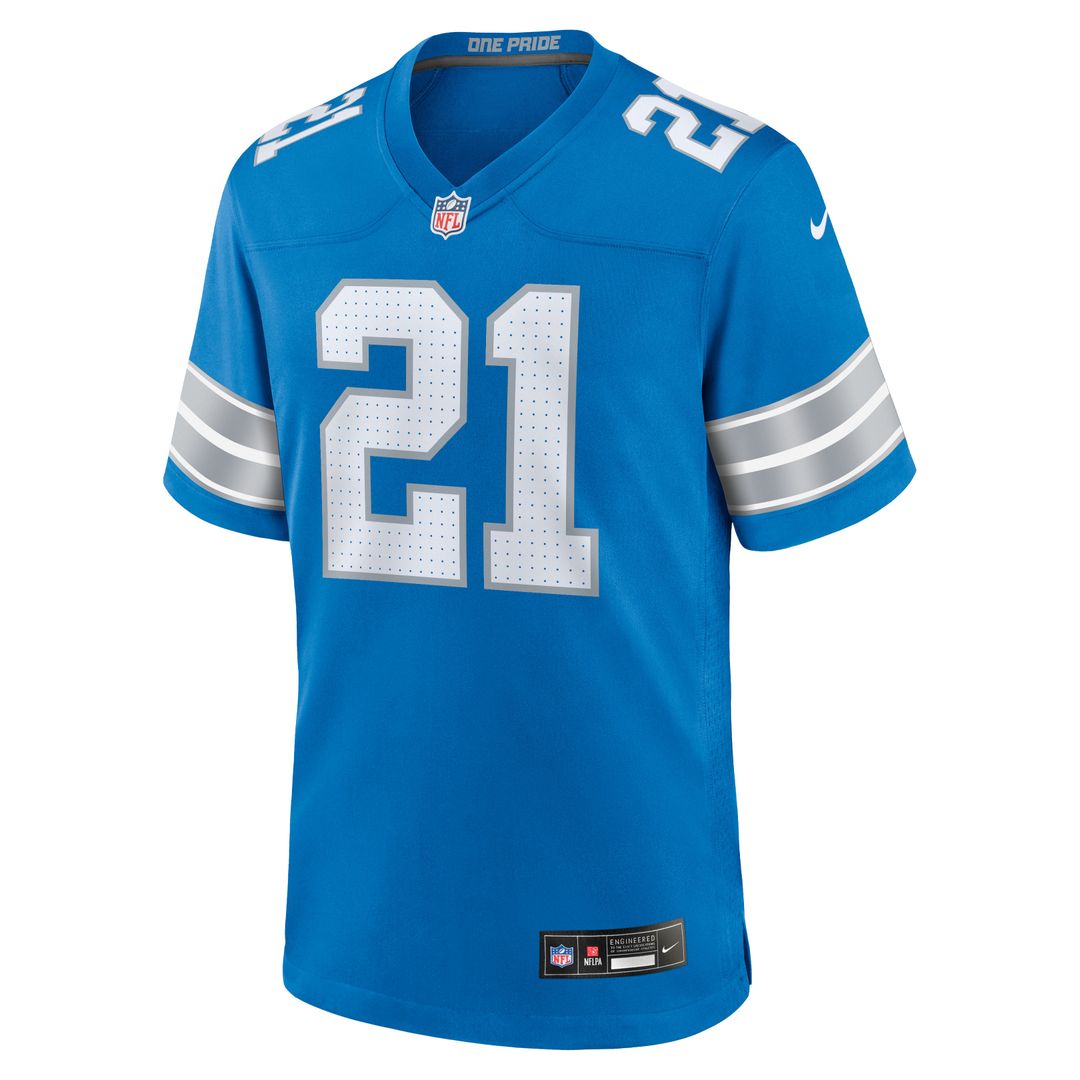 Roger McCreary Detroit Lions Nike Team Game Jersey - Blue Official NFL Team Apparel Football Fan Gear