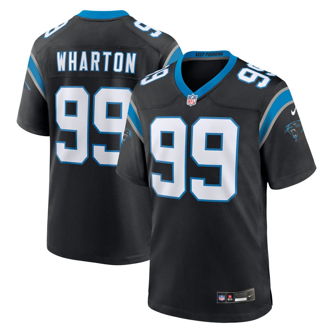 Tershawn Wharton Carolina Panthers Nike Team Game Jersey - Black Official NFL Team Apparel Football Fan Gear