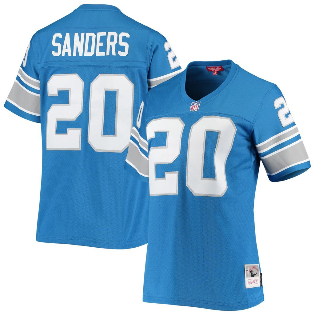 Barry Sanders Detroit Lions Mitchell & Ness Women's 1996 Legacy Replica Jersey - Blue Official NFL Team Apparel Football Fan Gear