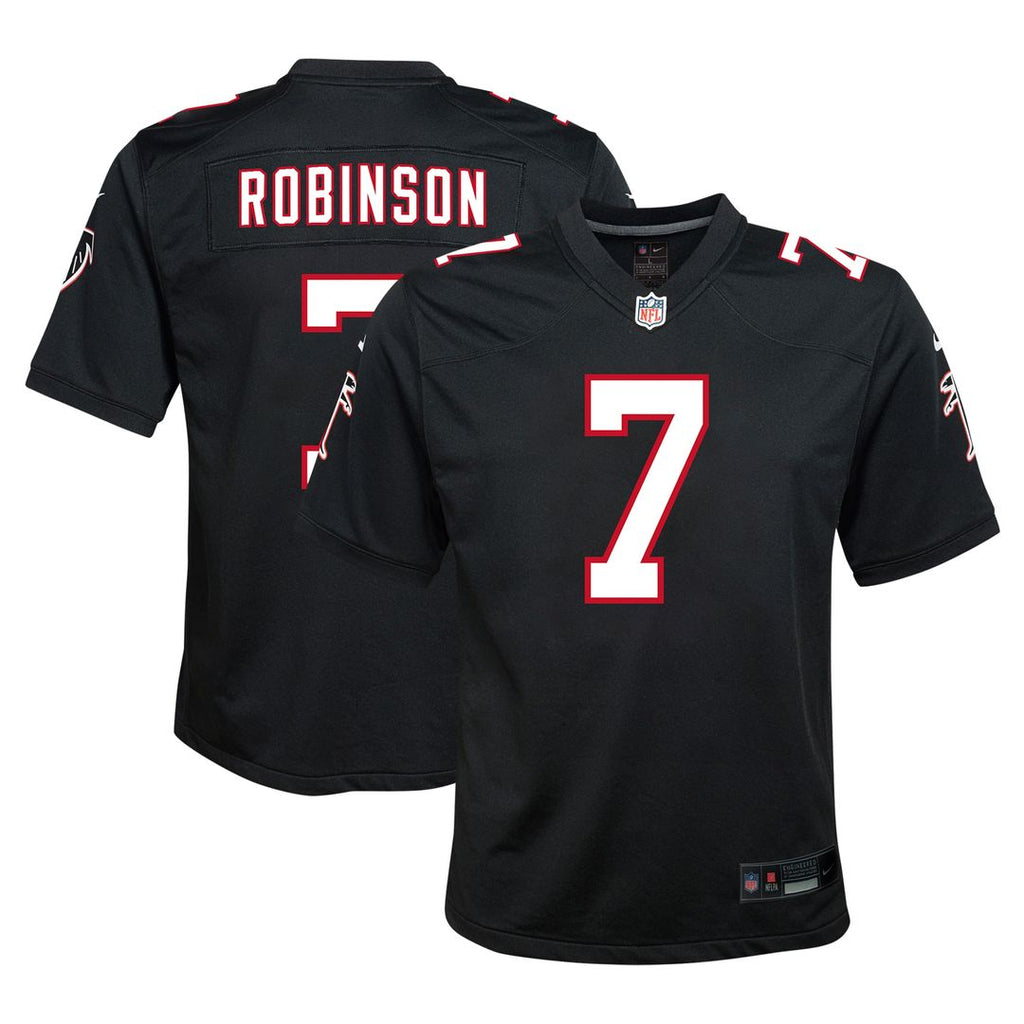 Bijan Robinson Atlanta Falcons Nike Youth Game Jersey - Black Official NFL Team Apparel Football Fan Gear