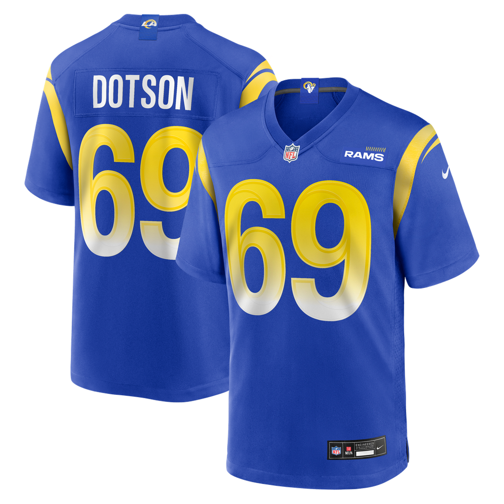 Kevin Dotson Los Angeles Rams Nike Game Jersey - Royal Official NFL Team Apparel Football Fan Gear