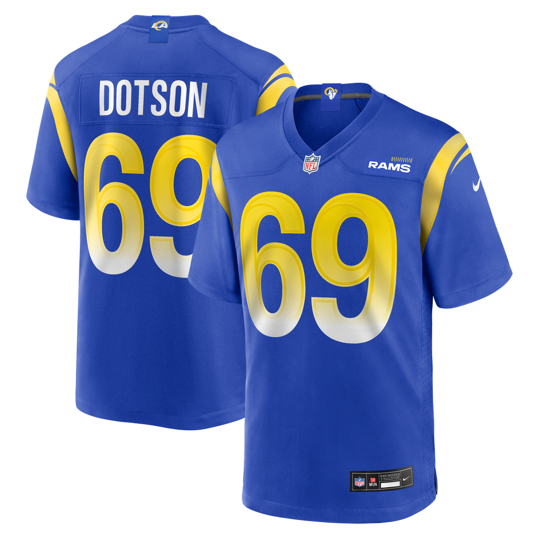 Kevin Dotson Los Angeles Rams Nike Game Jersey - Royal Official NFL Team Apparel Football Fan Gear