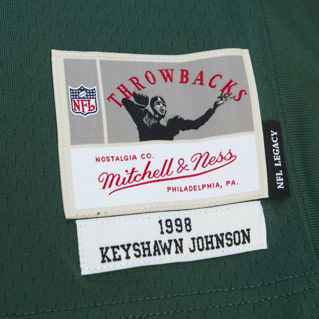 Keyshawn Johnson New York Jets Mitchell & Ness Legacy Replica Jersey - Kelly Green Official NFL Team Apparel Football Fan Gear