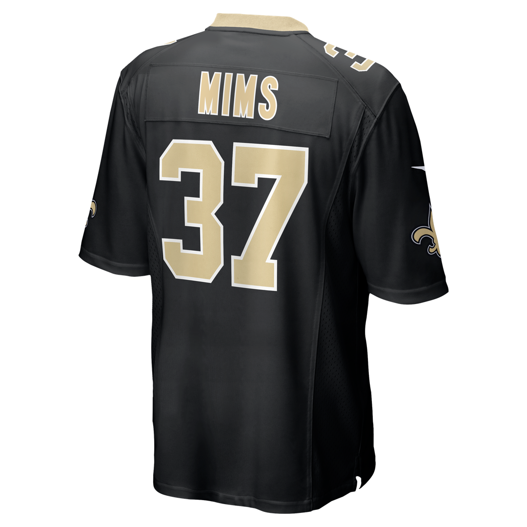Jordan Mims New Orleans Saints Nike Team Game Jersey - Black Official NFL Team Apparel Football Fan Gear