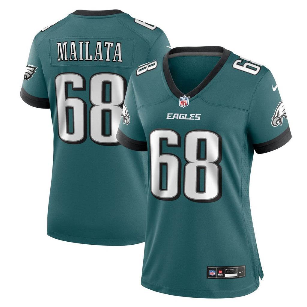 Jordan Mailata Philadelphia Eagles Nike Women's Team Game Jersey - Midnight Green Official NFL Team Apparel Football Fan Gear