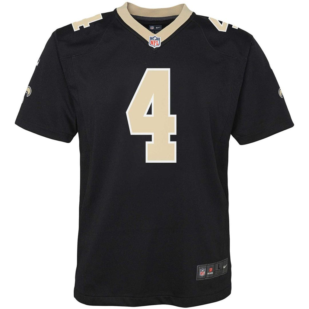 Derek Carr New Orleans Saints Nike Youth Game Jersey - Black Official NFL Team Apparel Football Fan Gear