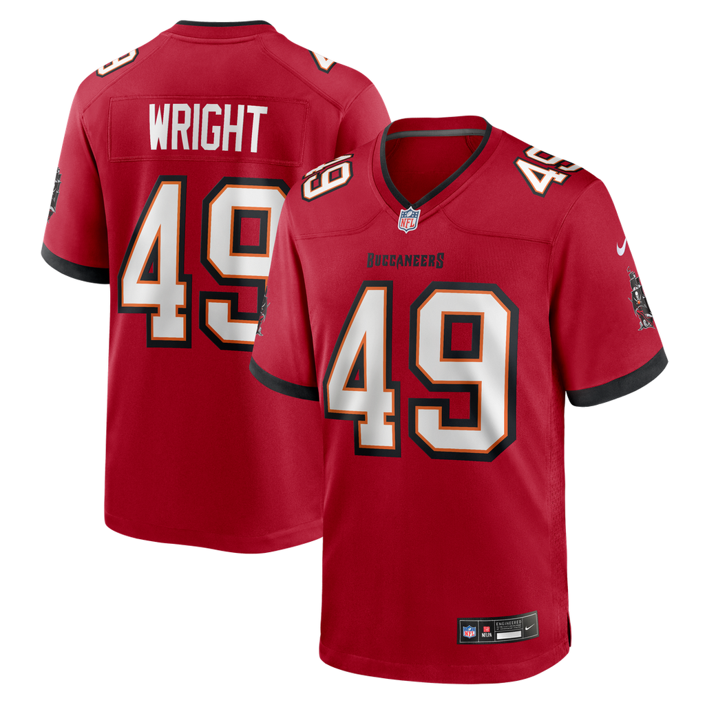 Owen Wright Tampa Bay Buccaneers Nike Team Game Jersey - Red Official NFL Team Apparel Football Fan Gear