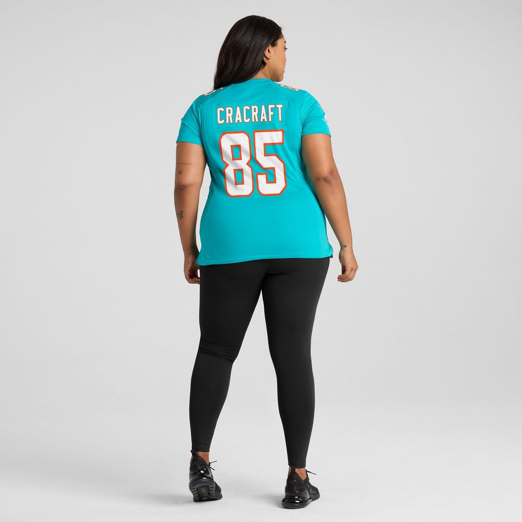 River Cracraft Miami Dolphins Nike Women's Game Player Jersey - Aqua Official NFL Team Apparel Football Fan Gear