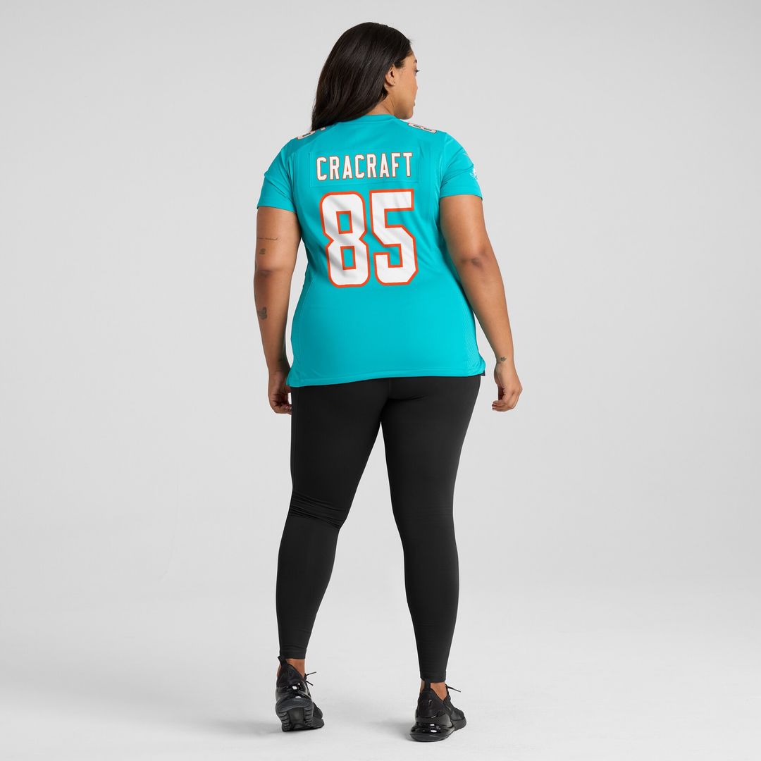 River Cracraft Miami Dolphins Nike Women's Game Player Jersey - Aqua Official NFL Team Apparel Football Fan Gear
