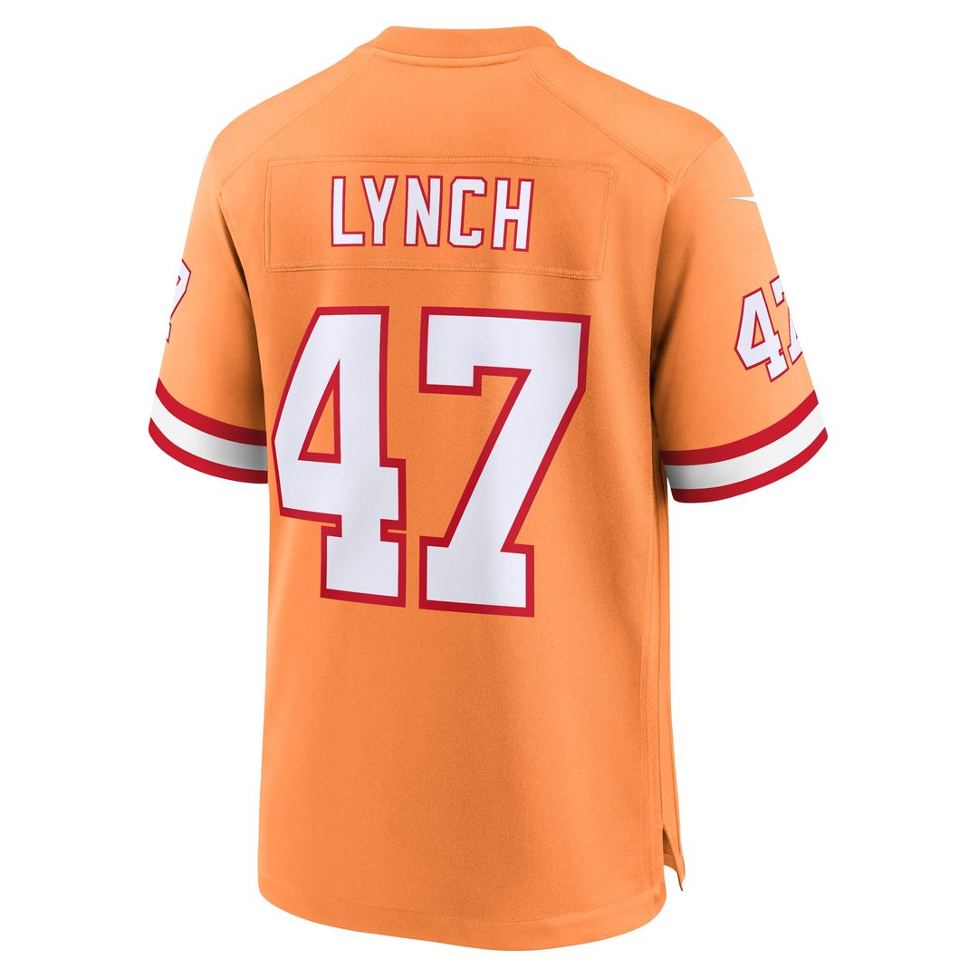 John Lynch Tampa Bay Buccaneers Nike Throwback Game Jersey - Orange Official NFL Team Apparel Football Fan Gear