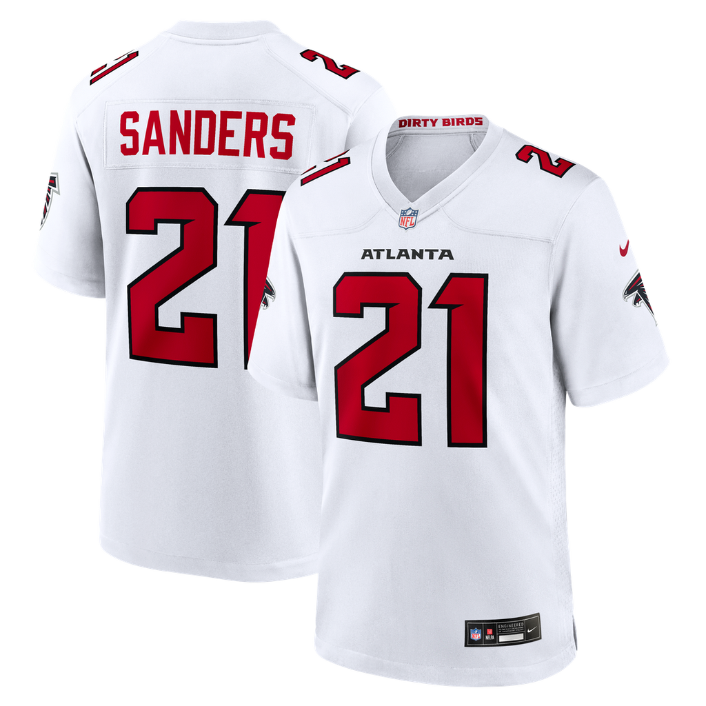 Deion Sanders Atlanta Falcons Nike Retired Player Game Jersey - White Official NFL Team Apparel Football Fan Gear
