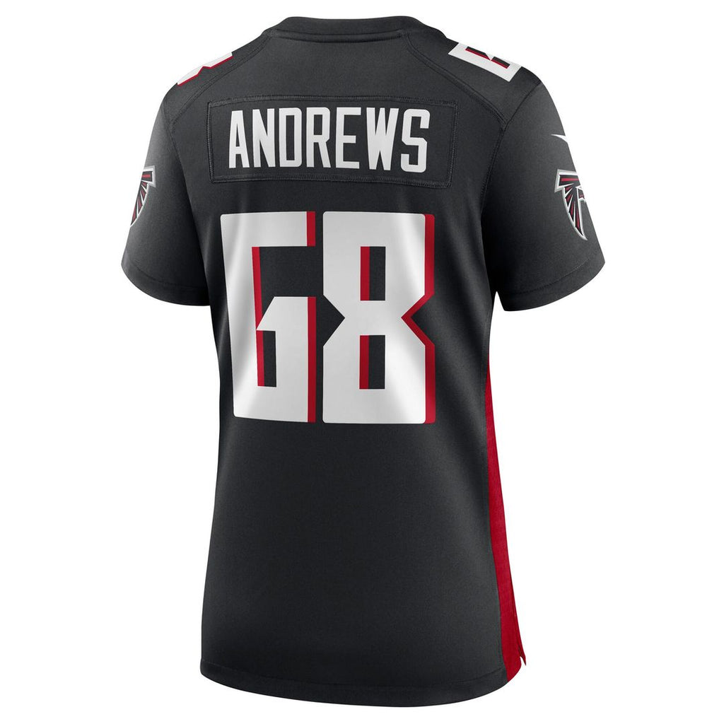 Josh Andrews Atlanta Falcons Nike Women's Game Player Jersey - Black Official NFL Team Apparel Football Fan Gear