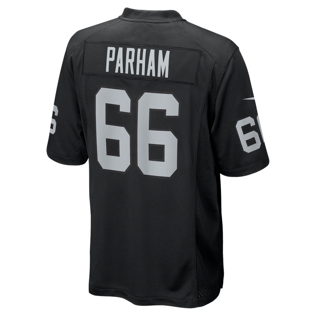 Dylan Parham Las Vegas Raiders Nike Game Player Jersey - Black Official NFL Team Apparel Football Fan Gear