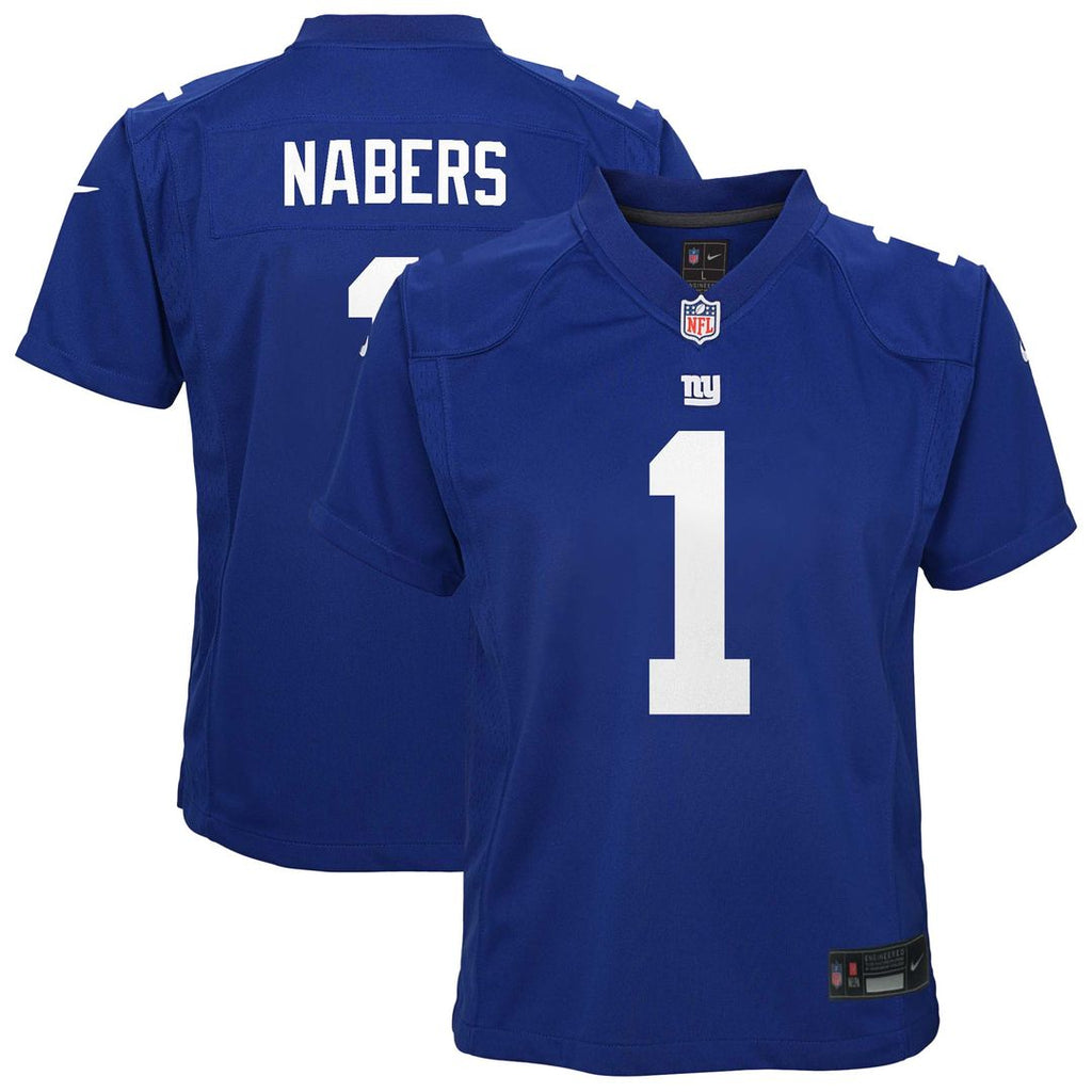 Malik Nabers New York Giants Nike Youth Game Jersey - Royal Official NFL Team Apparel Football Fan Gear