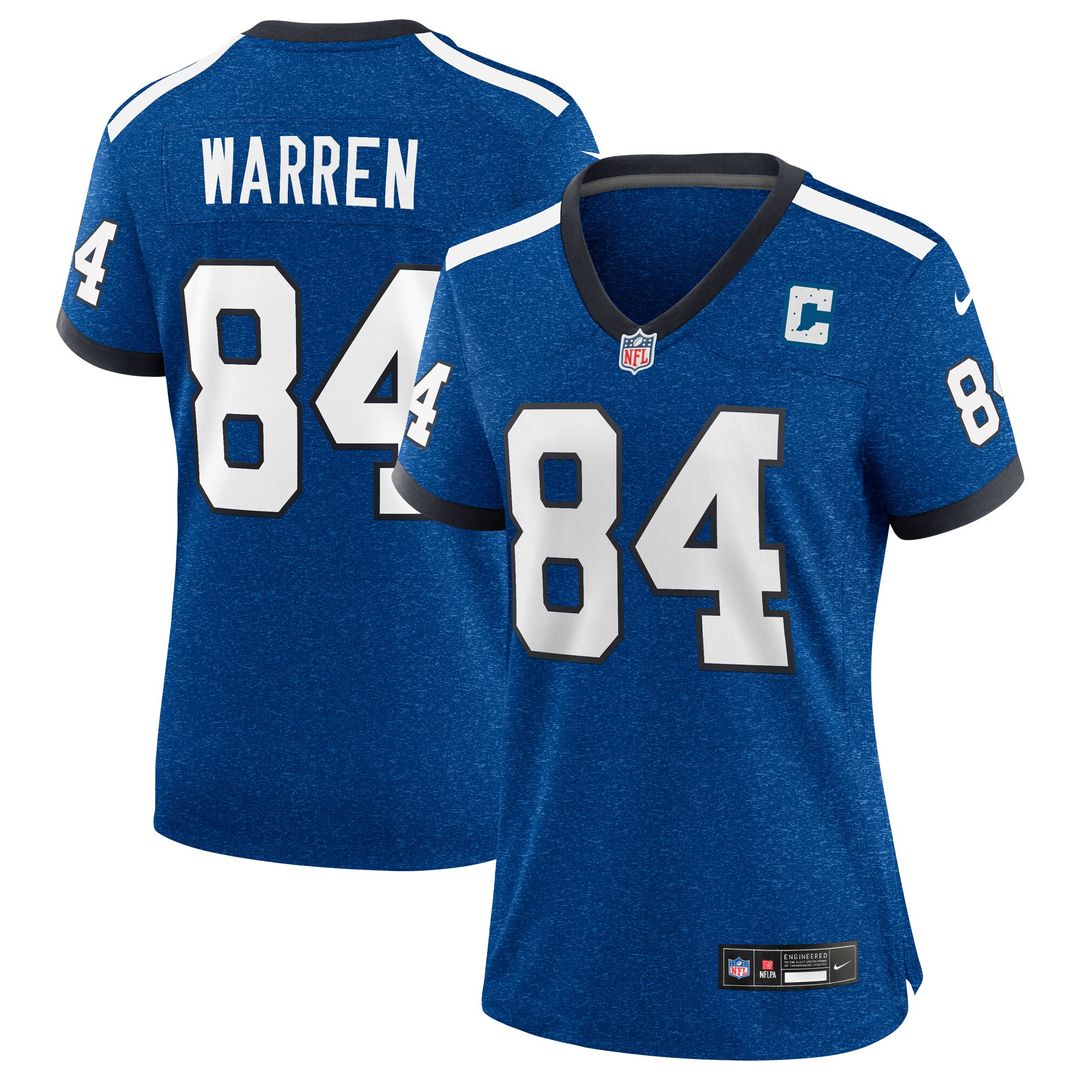 Tyler Warren Indianapolis Colts Nike Women's Alternate 2 Indiana Nights Game Jersey - Heather Royal Official NFL Team Apparel Football Fan Gear