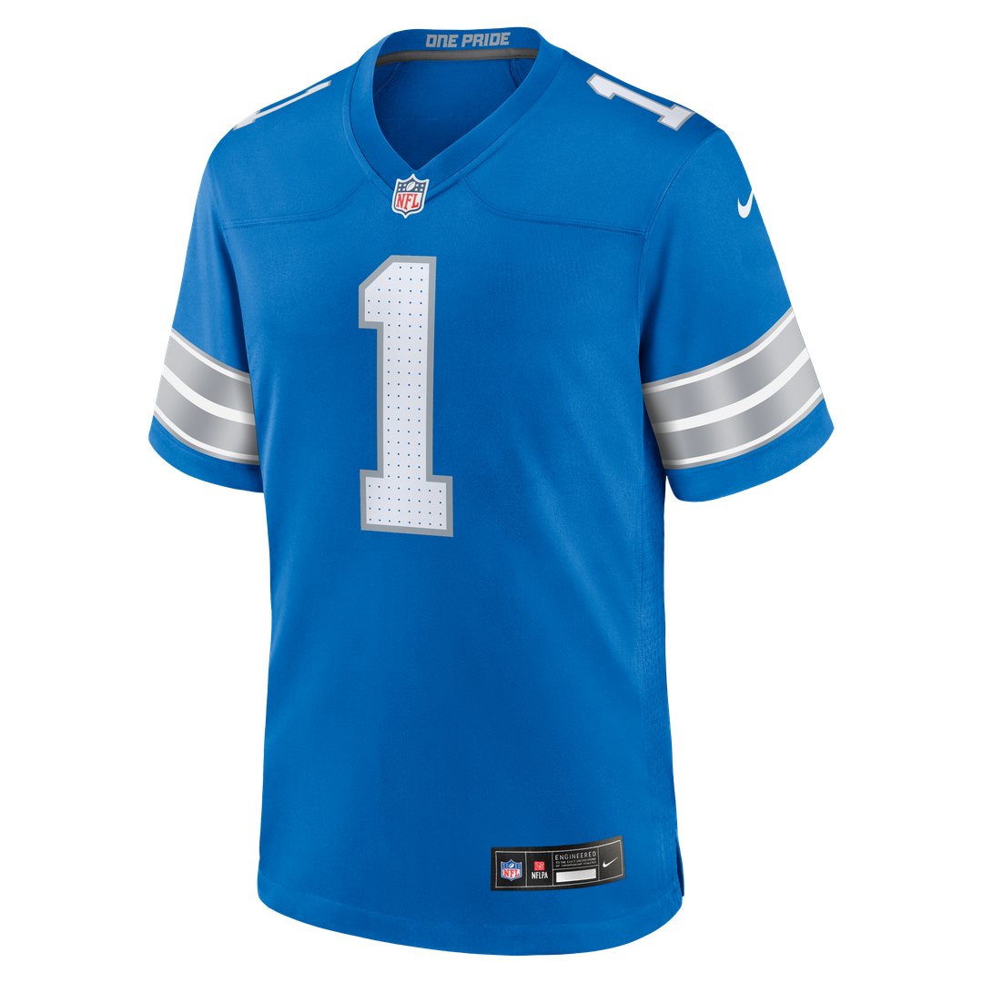 Number 1 Dad Detroit Lions Nike Game Jersey - Blue Official NFL Team Apparel Football Fan Gear