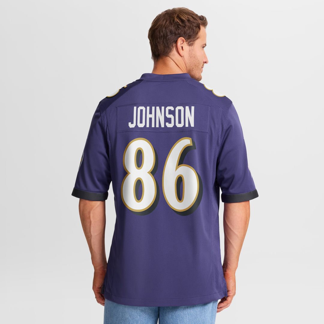 Cornelius Johnson Baltimore Ravens Nike Team Game Jersey - Purple Official NFL Team Apparel Football Fan Gear