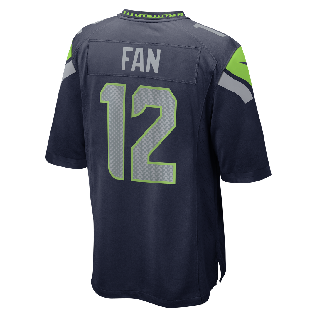 12s Seattle Seahawks Nike Team Game Jersey - College Navy Official NFL Team Apparel Football Fan Gear