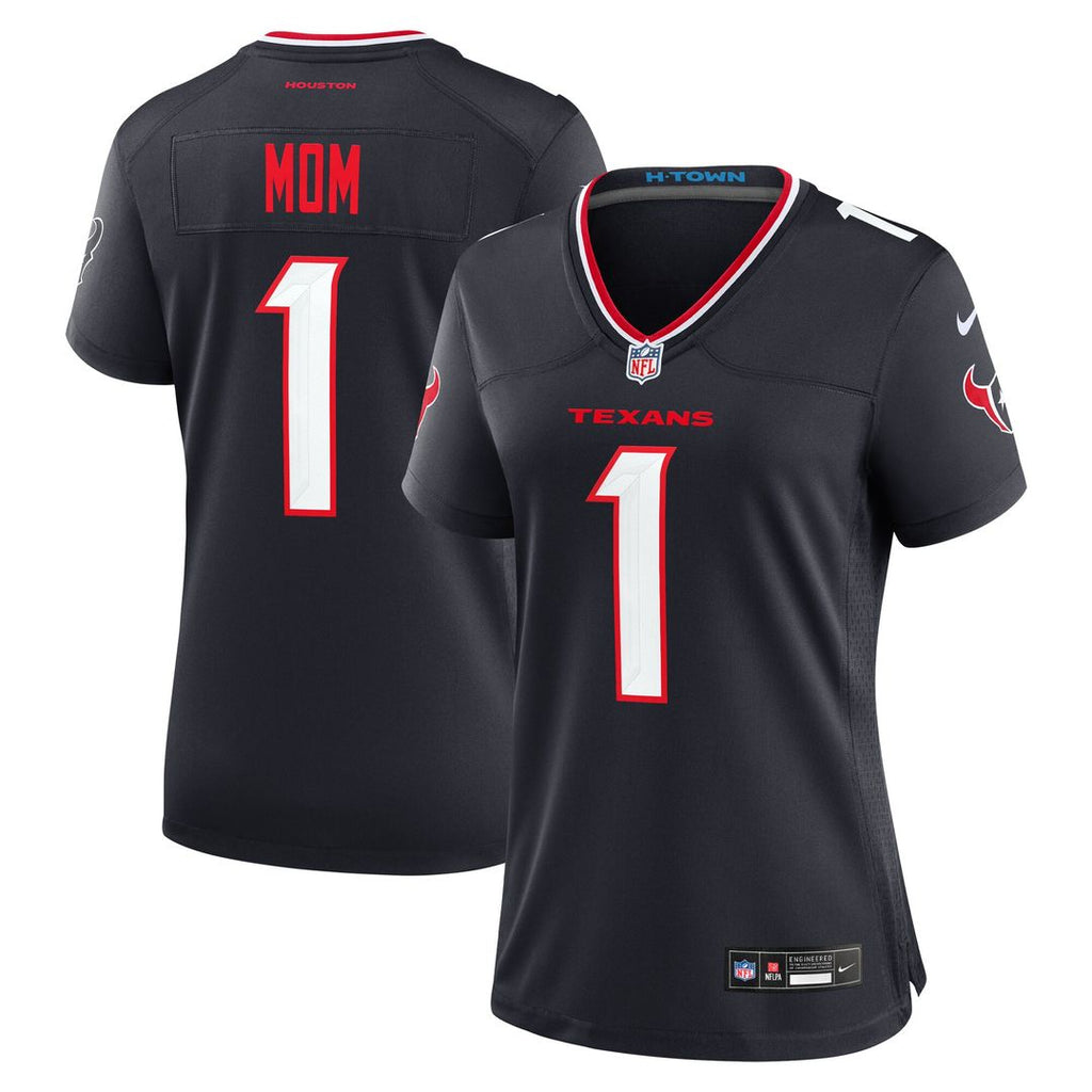 Houston Texans Nike Women's #1 Mom Game Jersey - Navy Official NFL Team Apparel Football Fan Gear