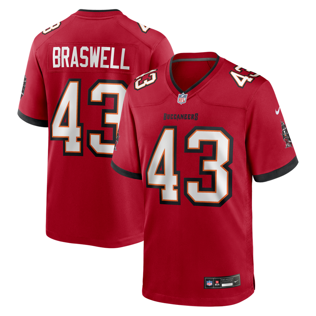 Chris Braswell Tampa Bay Buccaneers Nike Game Jersey - Red Official NFL Team Apparel Football Fan Gear
