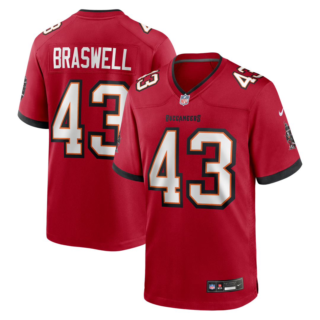 Chris Braswell Tampa Bay Buccaneers Nike Game Jersey - Red Official NFL Team Apparel Football Fan Gear