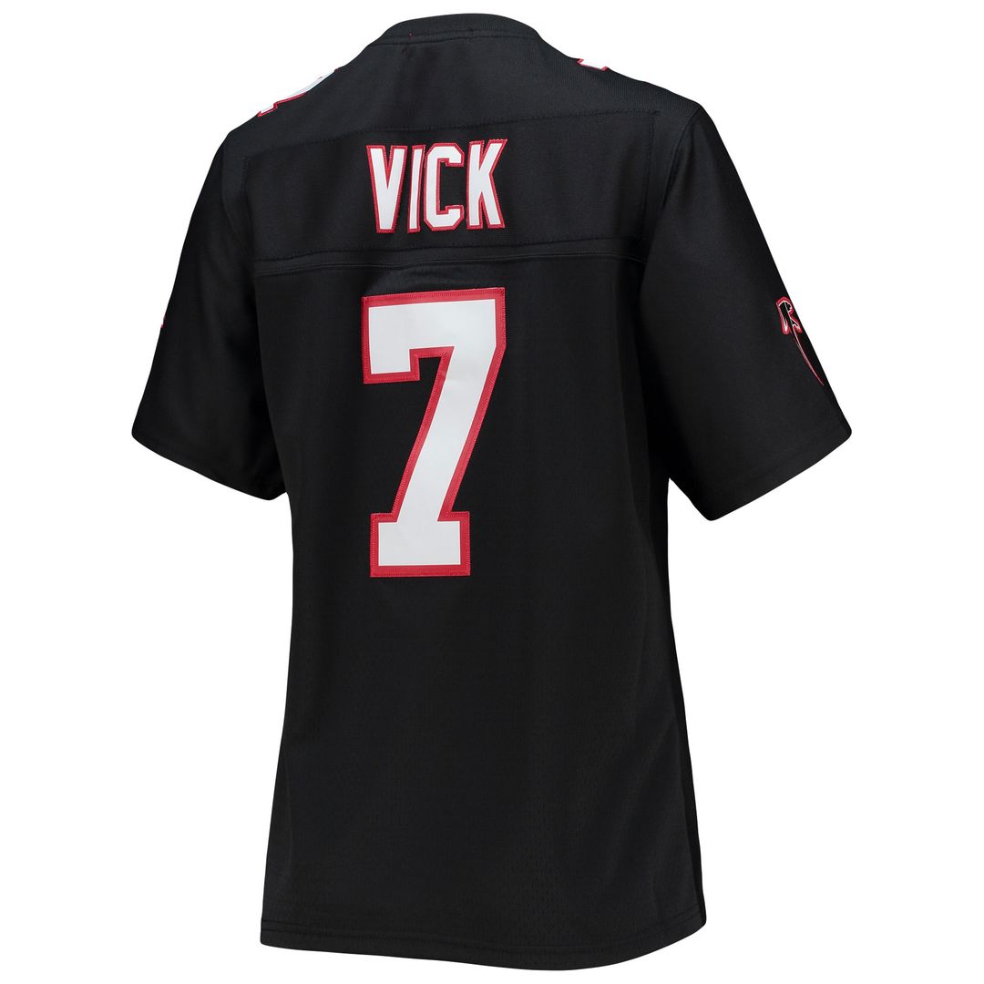 Michael Vick Atlanta Falcons Mitchell & Ness Women's Legacy Replica Player Jersey - Black Official NFL Team Apparel Football Fan Gear