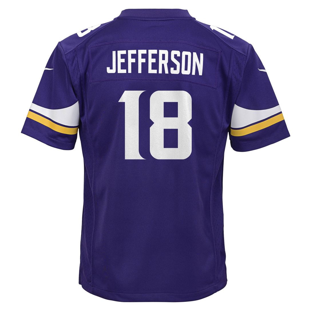 Justin Jefferson Minnesota Vikings Nike Youth Game Jersey - Purple Official NFL Team Apparel Football Fan Gear