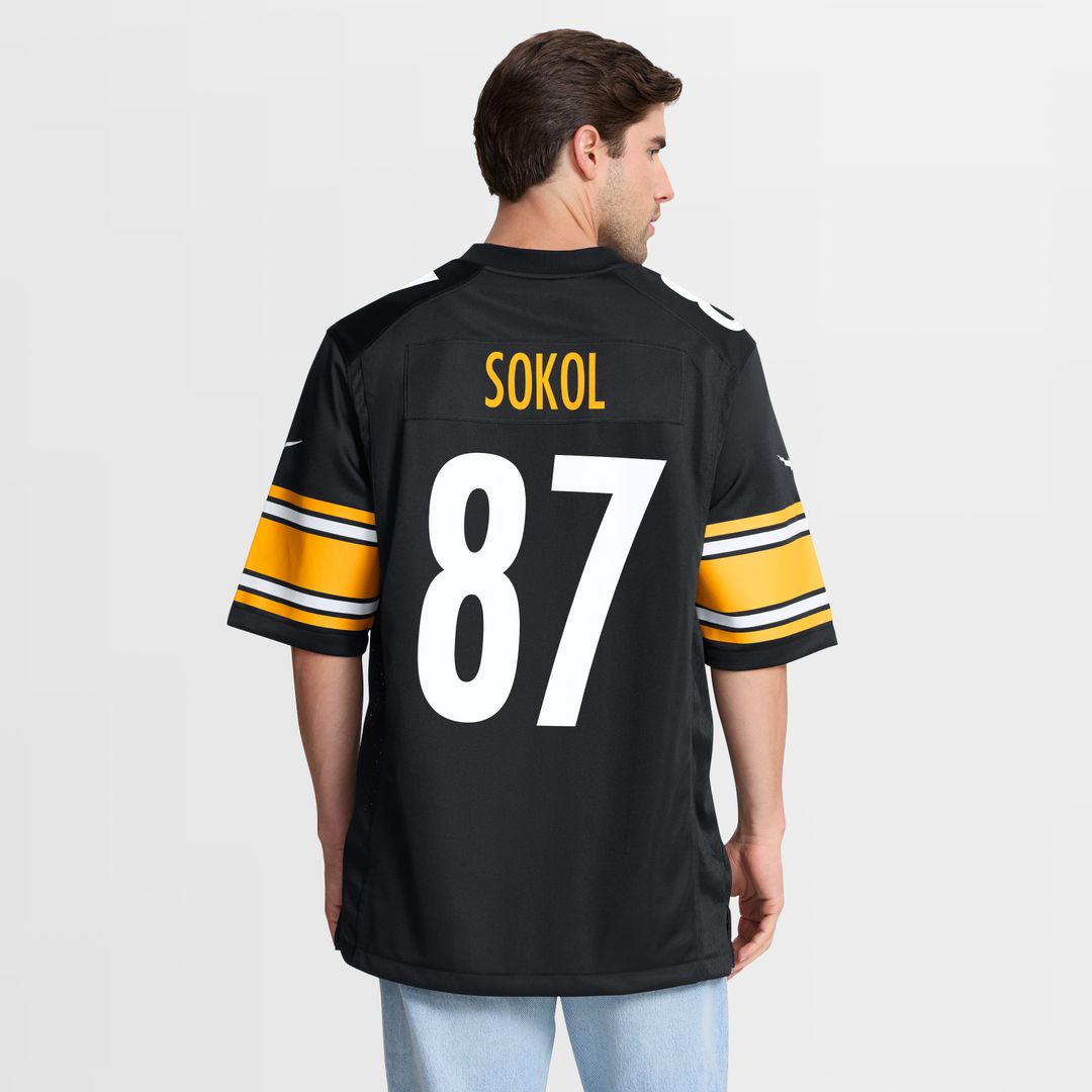 Matt Sokol Pittsburgh Steelers Nike Team Game Jersey - Black Official NFL Team Apparel Football Fan Gear