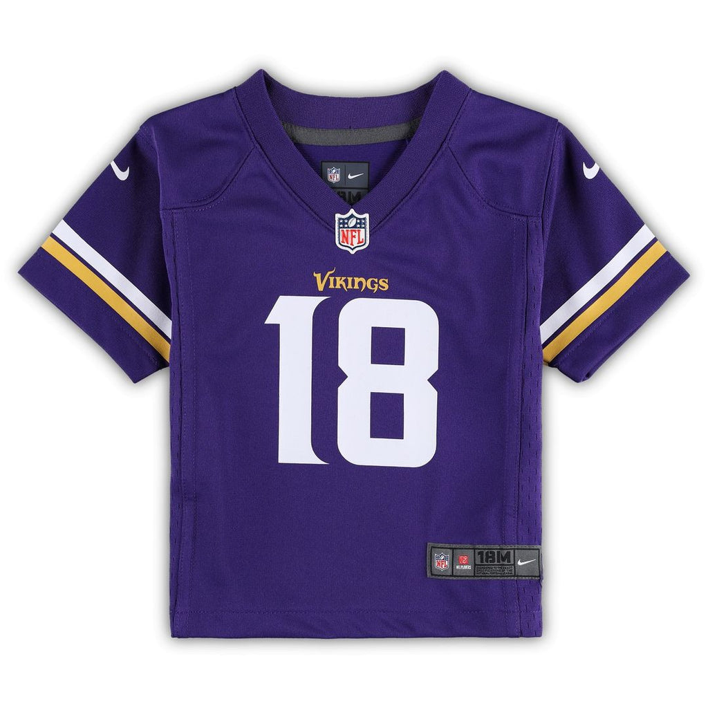 Justin Jefferson Minnesota Vikings Nike Infant Team Player Game Jersey - Purple Official NFL Team Apparel Football Fan Gear